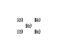 Arti Teq - Lot de 5 Crochets 40kg autobloquants Tige 4x4mm - Argent
