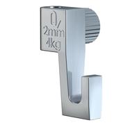 Arti Teq Mini Crochet 4 kg - Lot de 10 - Crochet Réglable Aluminium pour Fil de suspension perlon 2mm - Pour cimaises de tableau