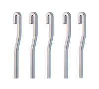 Arti Teq - Pack 5 Tiges Aluminium Grises coudées 4 mm - Accessoire Cimaise Tableau 200 cm