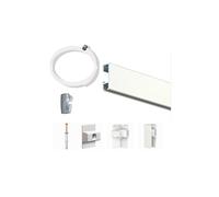 Arti Teq - Pack Eco 2 mètres de cimaise Click Rail Couleur Blanc laqué (RAL9010) - Solution Suspension Cadres et Tableaux - Blanc