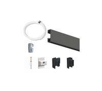 Arti Teq - Pack Eco 8 mètres de cimaise Click Rail couleur Noir - Solution suspension cadres et tableaux - Noir