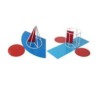 ARTIBETTER 1 Ensemble Démonstrateur de Surface de Zone un Cône Cylindre Ensemble de Modèles Géométriques Éducatifs Matériel et Pratique pour Enseignement des Mathématiques