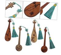 ARTIBETTER 1 Ensemble Marque Pages Bois Instruments Musicaux Élégants Marque Pages Vintage Uniques Bois pour Lecteurs et Enseignants Coffret Design et Pompon