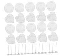 ARTIBETTER 1 Ensemble Moule à Bougies Diy Transparent avec Moulages Ronds et Moulages Forme de Cœur Mèches Kit Complet de Fabrication de Bougies pour Amateurs de Diy