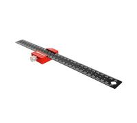 Artibetter 1 ensemble Règle Droite Acier Inoxydable avec Bloc de Positionnement pour Menuisier Outil de Traçage Précision Durable et Pratique pour Bricolage et Architecture