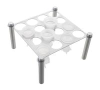 Artibetter 1 Support en métal pour pièces d'échecs avec Moule en Silicone - Moules de coulée en résine époxy à 16 Trous pour la création de Jeux d'échecs - Kit de Fabrication d'