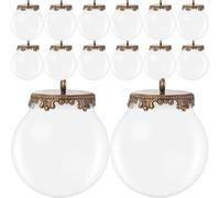 Artibetter 10 Ensembles Bouteille Verre Vide en Verre avec Bases DIY pour Créations de Bijoux et Décorations Festives pour Amateurs D'artisanat
