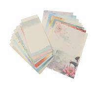 ARTIBETTER 10 Ensembles Set de à Lettres Chinois avec Enveloppes Papier à Écrire Élégant Au Motif Délicat Surface Lisse pour Lettres Amour et Messages Traditionnels