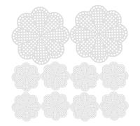 Artibetter 10 Feuilles de Maille en Plastique Blanches pour Broderie Point de Croix, Réutilisables et Faciles à Tisser, Motif Quadrillé, Lot de 10 pour Travaux Manuels Portables