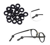 Artibetter 10 Pairs of Eyeglasses Retainers Round Silicone Eyeglasses Temple Grips Eyeglasses Ear Hooks Sleeve Holder Silicone Ear Hook for Spectacle Sunglasses Reading Eyewear (Black)