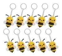 Artibetter 10 Pendentifs Porte-clés Abeille en Métal et PVC, Décoration Suspendue pour Paquet ou Clés, Accessoires Originaux pour Fête, Présents Mignons et Créatifs, Lot de 10