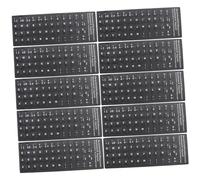 Artibetter 10 pièces Autocollants Clavier Espagnol Noir Mat Blanc Protection Clavier Ordinateur Portable Bureau Maison