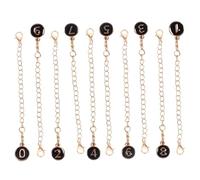 Artibetter 10 Pièces Bijoux De Chaîne Numérique Pendentif Tasse Breloques Numérotées Pour La Fabrication De Bijoux Chaîne De Gobelet Décoratif Charmes De Chiffres Pendentifs Tasse Métal Noir