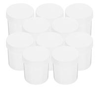 Artibetter 10 Pièces Boîte à Pilules Portable en Plastique Blanc 100ml Grande Embouchure et Bouchon, Organisateur de Voyages Pratique pour Capsules et Médicaments Quotidiens