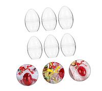 ARTIBETTER 10 pièces Boules Transparentes Plastique Forme Œuf Moule Réutilisable pour Bombe de Bain DIY Décoration Pâques Mariage Fête