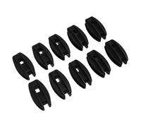 ARTIBETTER 10 pièces Lot de Isolateurs de Clôture Électrique Plastique Noir Supports Fil Résistants et Durables pour Poteaux Carrés Accessoires de Barrière Électrique sans Perte Énergie pour