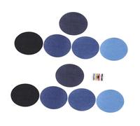 ARTIBETTER 10 Pièces Lot Écussons Thermocollants Denim Ovale pour Réparation Vêtements Jeans Chapeaux DIY avec Kit Couture Durables