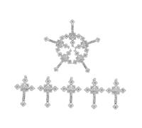 Artibetter 10 Pièces pendentif croix pendaison des croix collier-croix Accessoire croix pour collier charmes de croix de bricolage charmes de collier de bricolage Alliage de zinc Silver
