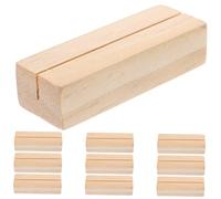 Artibetter 10 pièces Porte Cartes Bois Solide Supports Photo et Porte Noms pour Décoration de Table Organisateurs de Notes Pratiques pour Maison et Bureau