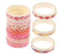Artibetter 10 Rouleaux Ruban Adhésif Décoratif Papier Washi de Thème Saint Valentin Motifs Cœurs Or Rubans pour Scrapbooking et Bricolage
