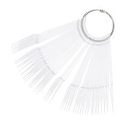 ARTIBETTER 100 Conseils Manucure en Abs Transparent, Nuancier Éventail Pliable 100 Pièces pour Présentation Vernis à Ongles, Accessoires Pratiques pour Nail Art et Entraînement à Domicile