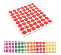ARTIBETTER 100 Feuilles Autocollants De Points De Couleur Autocollants De Couleur à Pois Faits Main Étiquettes Adhésives Mini Pois Stickers Papier D'herbe