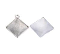 Artibetter 100 Pièces Accessoires Alliage pour Décoration Murale Ensemble de Bases Carrées Patches pour DIY Bases Patches Parfait pour Décoration de Événements