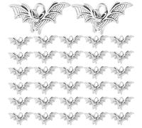 Artibetter 100 Pièces Breloque en Alliage de Zinc Argenté Chauve-souris Accessoires Sûrs Petits Charmes Rétro Bords Lisses pour Création de Bijoux et Décorations Murales