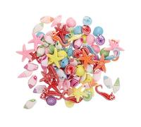 Artibetter 100 pièces Décorations Micro-paysages Animaux Marins Résine Style Méditerranéen pour Jardin Bonsai et Aquarium Ornements Légers et Détails Soignés Couleur Couleur Aléatoire