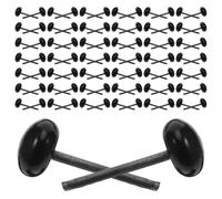 Artibetter 100 Pièces Glass Safety Eyes Flat Round Needle Felting Craft Eyes for Dolls Stuffed Animals Crochet Toy Making