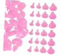 Artibetter 100 pièces Lot de Nez de Sécurité Rose pour Peluches DIY Accessoires de Création Jouets Artisanaux Manchettes Plastique