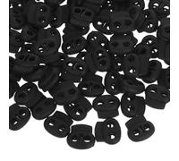 Artibetter 100 Pièces Verrous de Cordon Ovales Noirs en Plastique et Métal, Haute Résistance et Durabilité, Adaptés pour Ceintures et Colliers en Randonnée