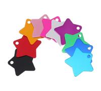 Artibetter 10pcs Médailles D'identification pour Animaux en Alumine Forme Étoile, Gravure Personnalisée pour Collier Chien, Accessoires Délicats pour Décoration et Sécurité Couleur Aléatoire