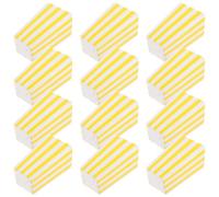 ARTIBETTER 12 pièces Boîtes à Pop-corn Carton Rayé Jaune Lot de Boîte Goûter pour Snacks et Frites pour Fêtes et Cinéma