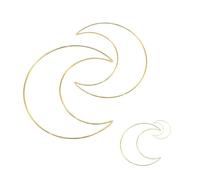 ARTIBETTER 12 pièces Cerceau Métal Doré Forme Lune pour Attrape-rêves DIY Anneaux Solides et Variés pour Artisanat Cadeau Personnalisé pour Amis et Famille