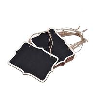 ARTIBETTER 12 Pièces Mini Ardoise Noire à Suspendre Tableau Craie pour Mariage Décoration de Jardin et Garçon Fille