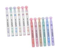 Artibetter 12 pièces Stylos Fluorescents Chat Patte Couleurs Fluo Encre Aquarelle Sans Trace pour Écriture et Prise de Notes Scolaires