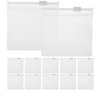 Artibetter 12 Sachets de Rangement en Eva Mat 12 Pièces Fermeture Éclair, Pochette de Voyage Réutilisable et Auto-adhésive 8x8cm pour Cosmétiques et Remède