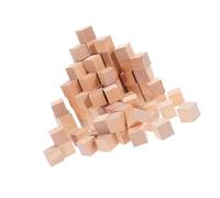Artibetter 120 pièces Cubes Blocs Carrés Naturels pour Bricolage Empilage Créatif Développement Motricité Fine et Exploration Garçon Fille