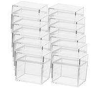 Artibetter 12pièces Boîte à Bonbons Carrée Transparente Conteneurs Empilables Pour Douceurs Rangement Pour Bijoux Et Petits Objets Idéale Pour Fêtes Et Mariages