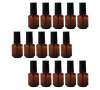 ARTIBETTER 15 Pièces Flacon Vide de Vernis à Ongles 7ml en Verre avec | Récipient Cylindrique Teinté, Fermeture à Vis Étanche, pour Retouches et Préparations Diy, Lot de 7ml