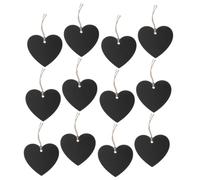 ARTIBETTER 15 pièces Mini Chalkboard Heart Tags Double-sided Wooden Message Boards With Strings For Wedding Decor And Reminders