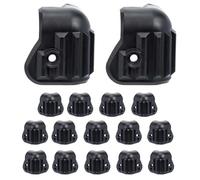 Artibetter 16pièces Protecteur Angle Plastique Pour Enceintes Coin De Protection Pour Meubles Coffrets Et Caissons Sonores Finition Noire Robuste