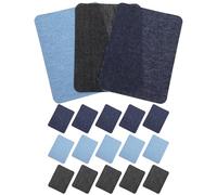 ARTIBETTER 18 Pcs Patches Thermocollants Denim pour Vêtements Réparation et Décoration Diy Écussons à Repasser pour Coudre et les Sacs Chaussures et Plus