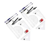 Artibetter 2 Ensembles Kit de Géométrique Outils de Règle et Compas Transparent pour Ensemble pour Étudiants