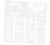 ARTIBETTER 2 Ensembles Pochoirs De Peinture De Modèles Floraux Pour Diy Et Décoration Thème Tournesol Pour Projets Écoles Et Fêtes 10 Feuilles*2