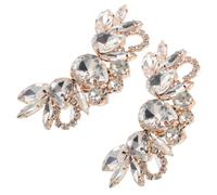 Artibetter 2 Pcs Clips Décoratifs pour Chaussures à Strass Dorés en Alliage de Zinc, Fermoirs Élégants pour Talons Hauts, Accessoires Polyvalents pour Mariage et Fête