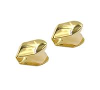 Artibetter 2 Pcs Solide 14 K Plaqué Or Unique Capuchons Haut Bas Grilles Brillantes Hip Hop Dents Grillz (Doré)