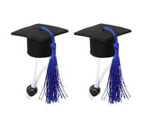 Artibetter 2 Pièces Chapeau pour Chien Bleu en Feutre, Accessoire de Déguisement pour Animaux, Saison des Remises de Diplômes, Habillez Vos Hérissons et Tortues avec Style