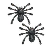 Artibetter 2 Pièces Clips à Chaussures Décoratifs en Alliage et Cristaux Noirs D'araignée, Accessoires Élégants pour Chaussures à Talons, pour Fêtes et Mariages
